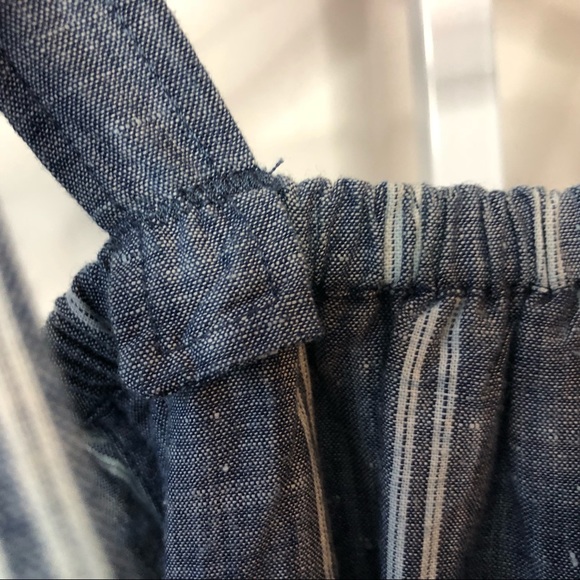J Crew Factory Chambray Ruffle Neck Dress Small - Picture 4 of 8